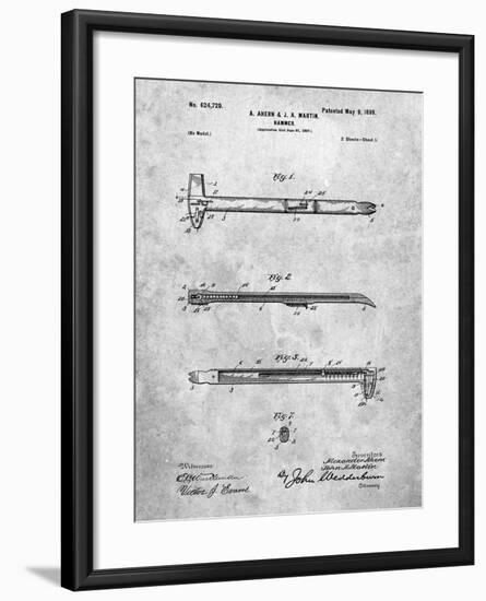 Vintage Claw Hammer Patent 1899-Cole Borders-Framed Art Print