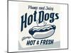Vintage Clip Art - Hot Dog-null-Mounted Art Print