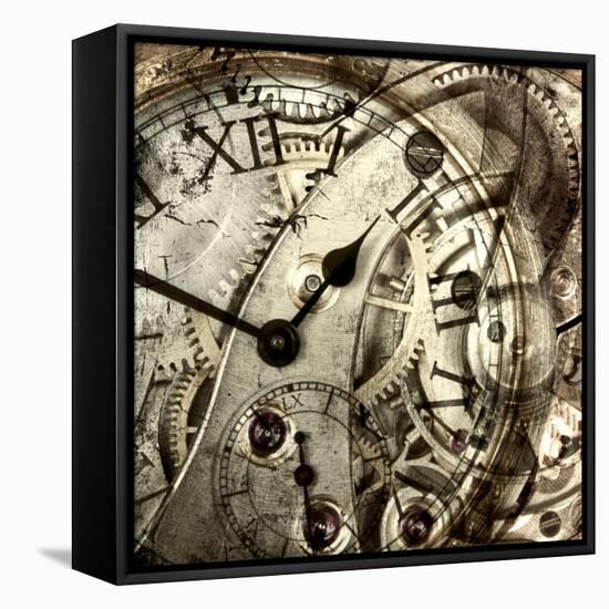 Vintage Clock-GI ArtLab-Framed Premier Image Canvas