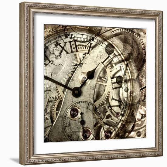 Vintage Clock-GI ArtLab-Framed Giclee Print
