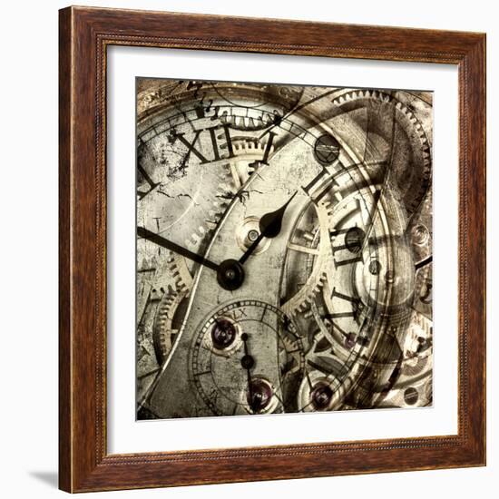 Vintage Clock-GI ArtLab-Framed Giclee Print