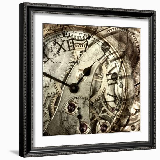 Vintage Clock-GI ArtLab-Framed Giclee Print