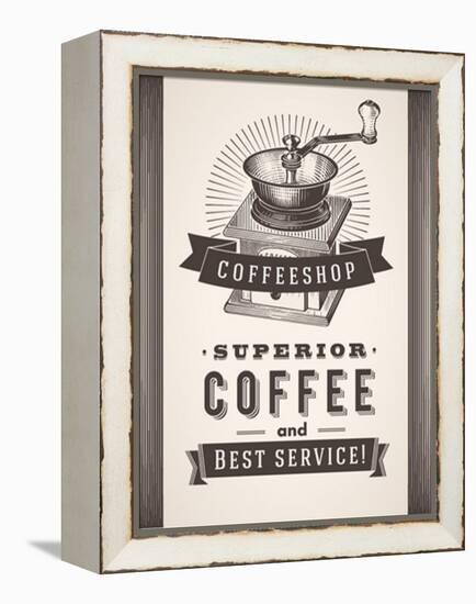 Vintage Coffee Background-diarom-Framed Stretched Canvas