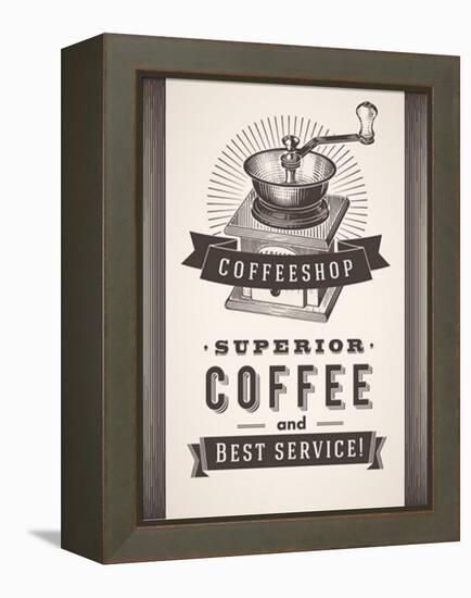 Vintage Coffee Background-diarom-Framed Stretched Canvas