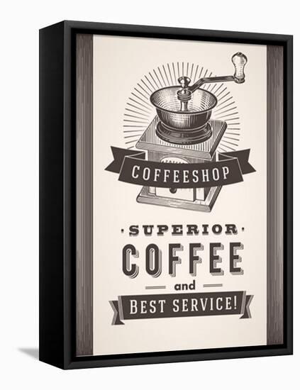 Vintage Coffee Background-diarom-Framed Stretched Canvas