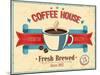 Vintage Coffee House Card-avean-Mounted Art Print