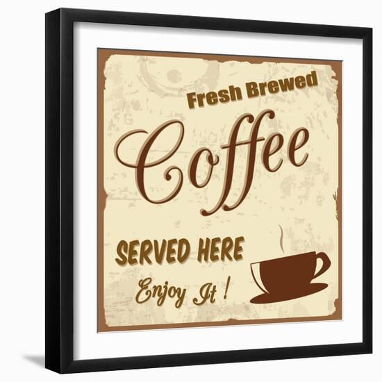 Vintage Coffee Poster-radubalint-Framed Art Print