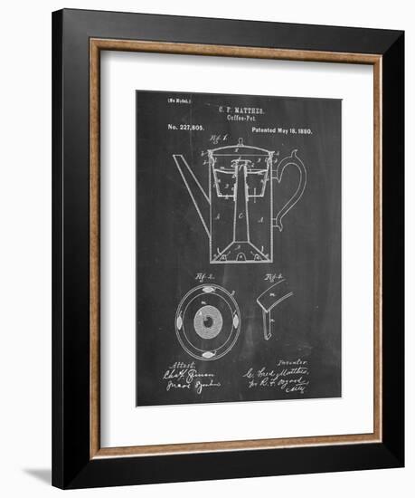 Vintage Coffee Pot Patent-null-Framed Art Print