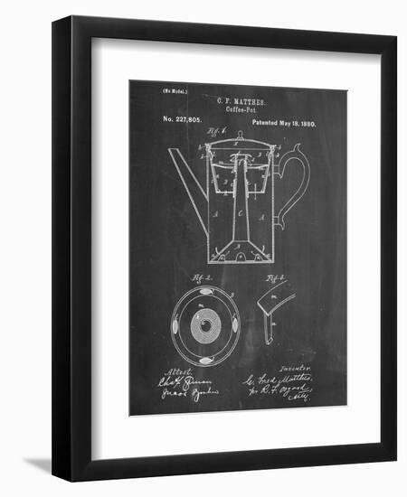 Vintage Coffee Pot Patent-null-Framed Art Print