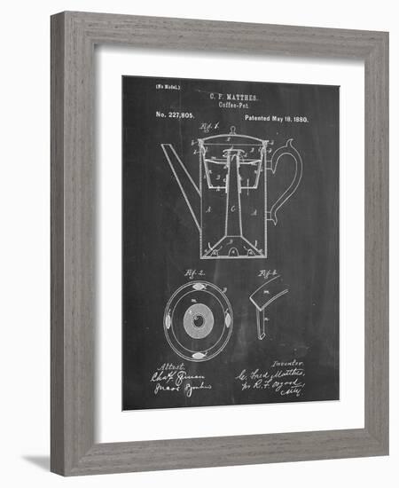 Vintage Coffee Pot Patent-null-Framed Art Print