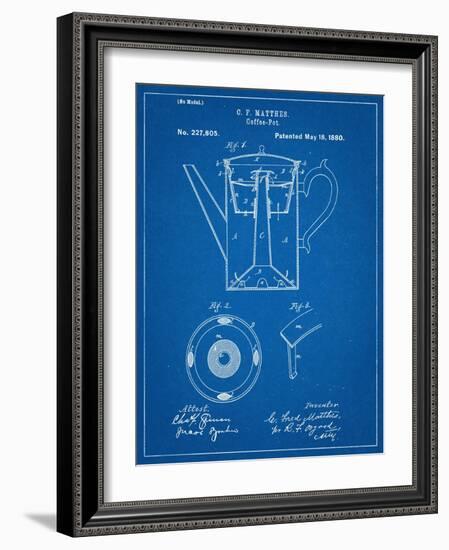 Vintage Coffee Pot Patent-null-Framed Art Print