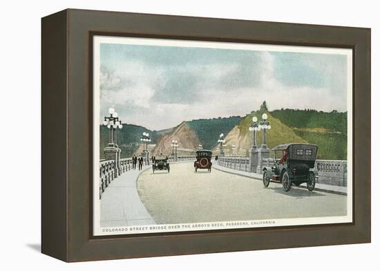 Vintage Colorado Street Bridge, Pasadena, California-null-Framed Stretched Canvas