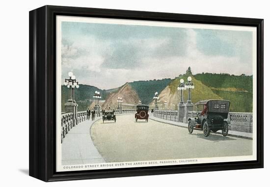 Vintage Colorado Street Bridge, Pasadena, California-null-Framed Stretched Canvas