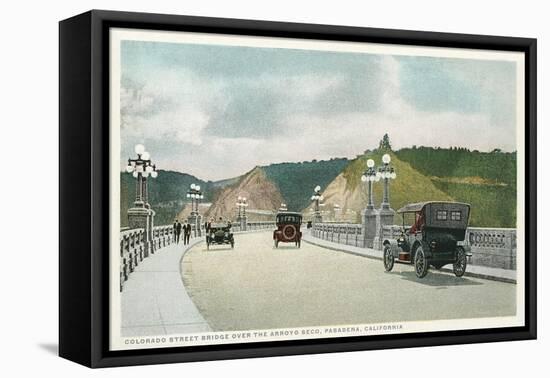 Vintage Colorado Street Bridge, Pasadena, California-null-Framed Stretched Canvas