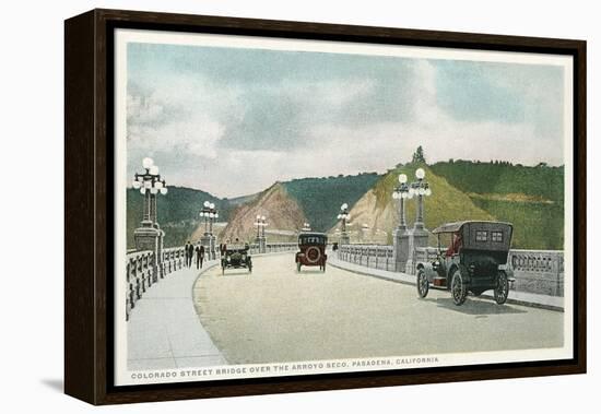 Vintage Colorado Street Bridge, Pasadena, California-null-Framed Stretched Canvas