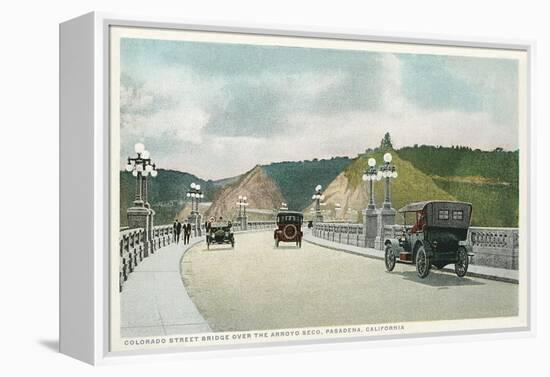 Vintage Colorado Street Bridge, Pasadena, California-null-Framed Stretched Canvas