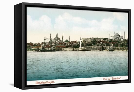 Vintage Constantinople Skyline, Turkey-null-Framed Stretched Canvas