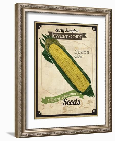 Vintage Corn Seed Packet-null-Framed Giclee Print