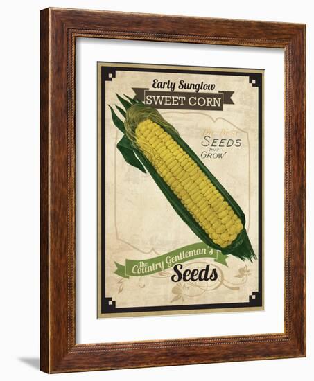 Vintage Corn Seed Packet-null-Framed Giclee Print