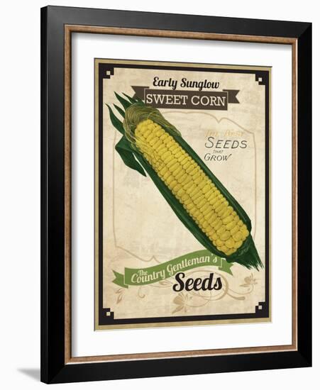 Vintage Corn Seed Packet-null-Framed Giclee Print