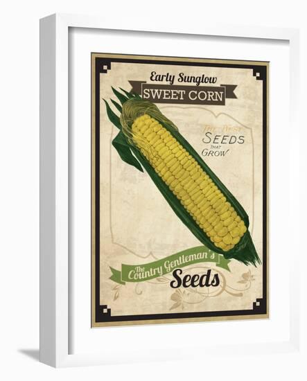 Vintage Corn Seed Packet-null-Framed Giclee Print