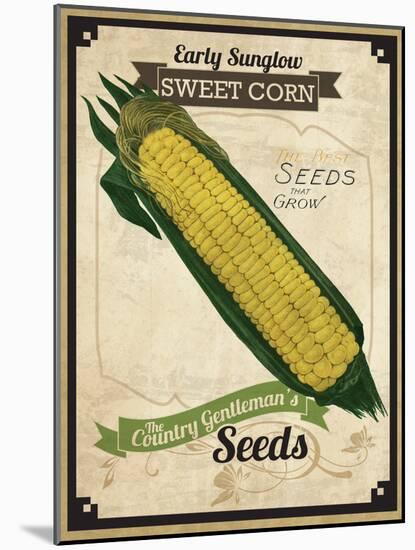 Vintage Corn Seed Packet-null-Mounted Giclee Print