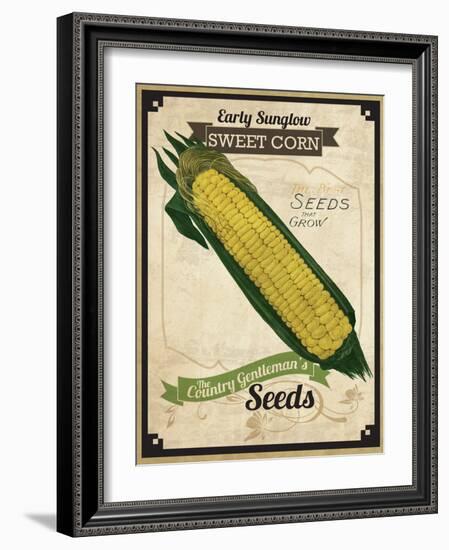 Vintage Corn Seed Packet-null-Framed Giclee Print