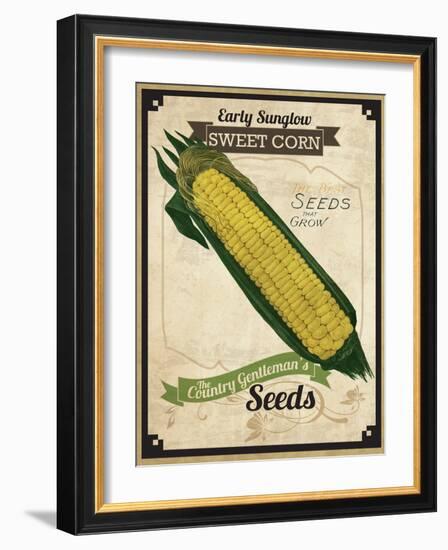Vintage Corn Seed Packet-null-Framed Giclee Print
