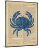 Vintage Crab-Sparx Studio-Mounted Art Print