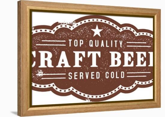 Vintage Craft Beer Bar Sign-daveh900-Framed Stretched Canvas