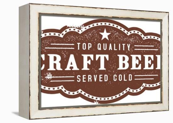 Vintage Craft Beer Bar Sign-daveh900-Framed Stretched Canvas