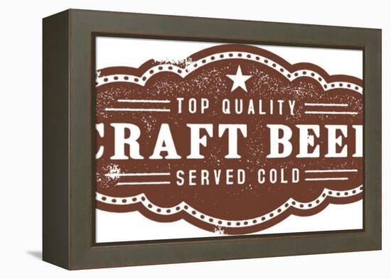 Vintage Craft Beer Bar Sign-daveh900-Framed Stretched Canvas