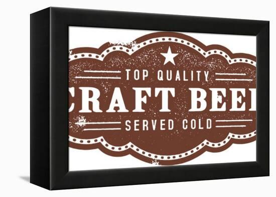 Vintage Craft Beer Bar Sign-daveh900-Framed Stretched Canvas