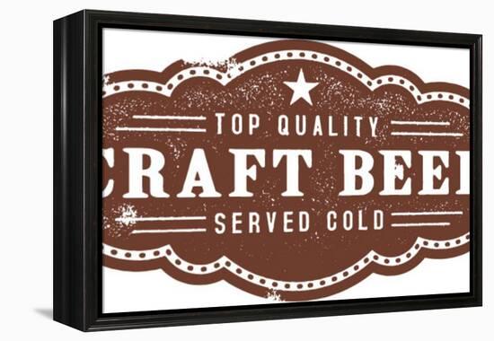 Vintage Craft Beer Bar Sign-daveh900-Framed Stretched Canvas