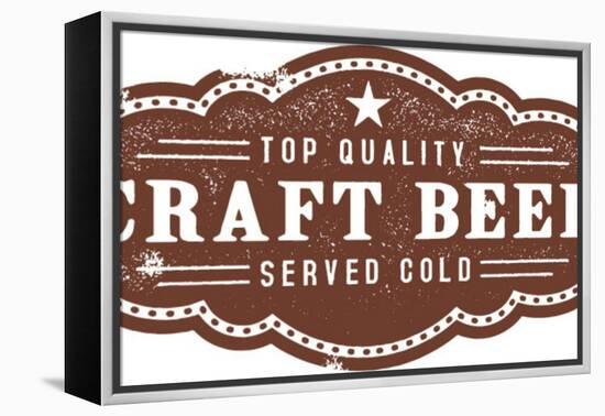 Vintage Craft Beer Bar Sign-daveh900-Framed Stretched Canvas