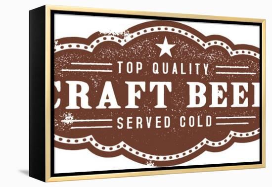 Vintage Craft Beer Bar Sign-daveh900-Framed Stretched Canvas