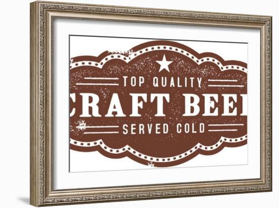 Vintage Craft Beer Bar Sign-daveh900-Framed Art Print