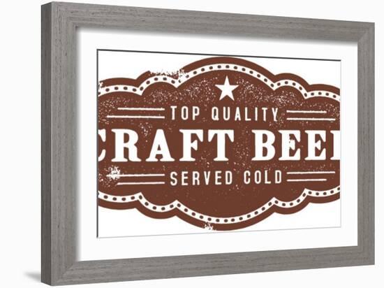 Vintage Craft Beer Bar Sign-daveh900-Framed Art Print