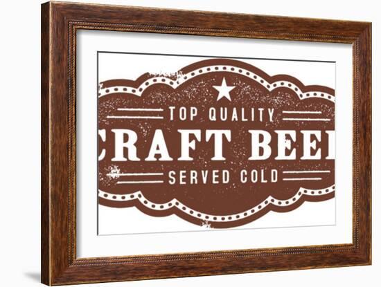 Vintage Craft Beer Bar Sign-daveh900-Framed Art Print