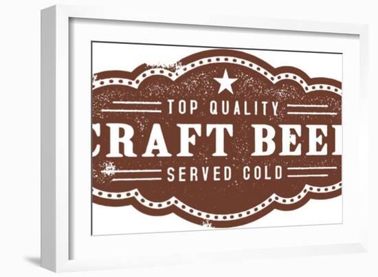 Vintage Craft Beer Bar Sign-daveh900-Framed Art Print