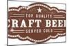 Vintage Craft Beer Bar Sign-daveh900-Mounted Art Print