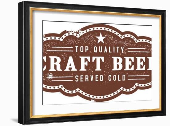 Vintage Craft Beer Bar Sign-daveh900-Framed Art Print