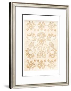 Vintage Cream Pattern Mate-Jace Grey-Framed Art Print