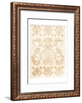 Vintage Cream Pattern Mate-Jace Grey-Framed Art Print