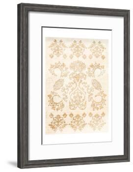 Vintage Cream Pattern Mate-Jace Grey-Framed Art Print