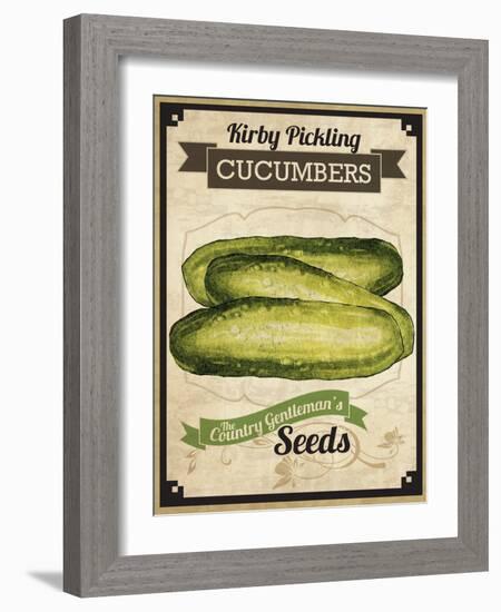 Vintage Cucumber Seed Packet-null-Framed Giclee Print