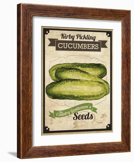 Vintage Cucumber Seed Packet-null-Framed Giclee Print