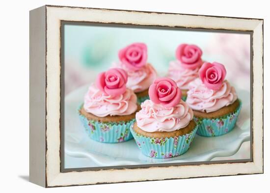 Vintage Cupcakes-Ruth Black-Framed Premier Image Canvas