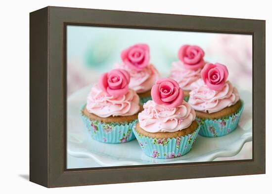 Vintage Cupcakes-Ruth Black-Framed Premier Image Canvas