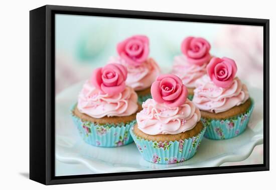 Vintage Cupcakes-Ruth Black-Framed Premier Image Canvas